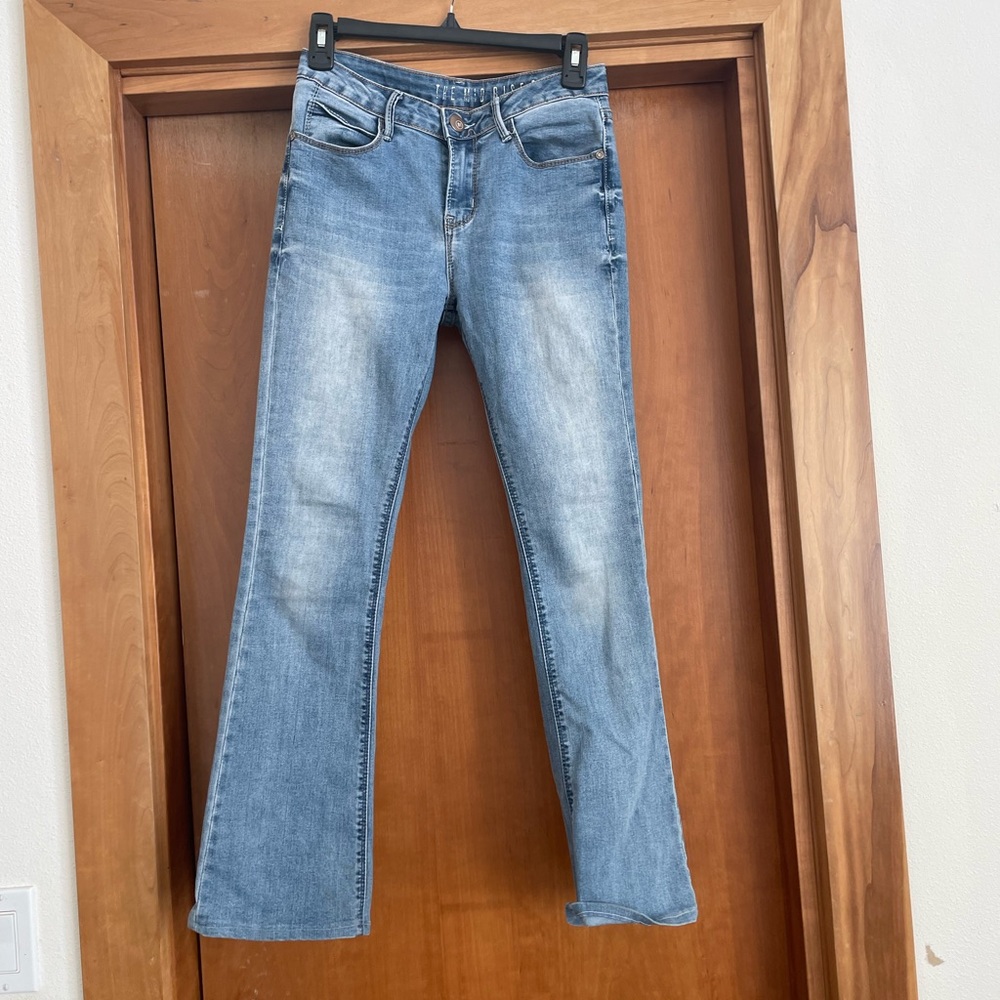 Mid rise flare jeans